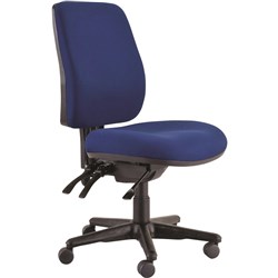 BURO ROMA HIGH BACK 3 LEVER NO ARMS BLUE