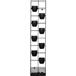  Rapidline Rapid Bloom Vertical Garden 395W x 210D x 1940mmH Includes Pots And Stones Black 