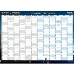 Writeraze Financial Year Wall Planner 500 x 700mm Blue 0 