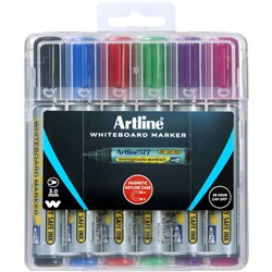  Artline 577 Whiteboard Markers Bullet 3mm Assorted Colours Hard Case Pack Of 6 