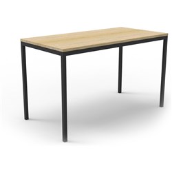  Rapidline Drafting Height Table 1500W x 750D x 900mmH Oak Top Black Frame 