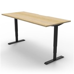  Rapidline Boost+ Single Sided Workstation 1500W x 750D x 1270mmH Oak/Black 