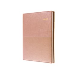  Collins Vanessa Diary A4 Day To Page Rose Gold 