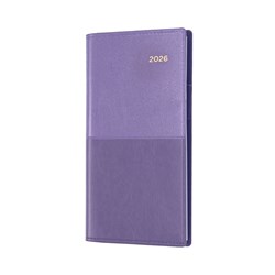  Collins Vanessa Slimline Diary B6/7 Week To View Landscape Purple 