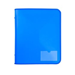  Marbig Zipper Binder With Tech Case A4 2D Ring 25mm Blue 0 