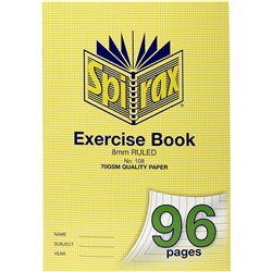  Spirax 108 Exercise Book A4 96 Page 8mm Ruled 0 