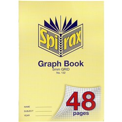  Spirax 132 Graph Book A4 48 Page 5mm Grid 0 