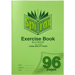  Spirax P108 Exercise Book Poly Cover A4 96 Page 8mm Ruled 0 