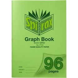 Spirax P134 Graph Book Poly Cover A4 96 Page 5mm Grid 0 