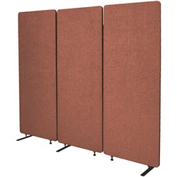 Visionchart ZIP Acoustic - 3 Panel Divider Screen - 1830W x 28D x 1650mmH Copper