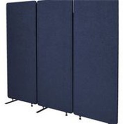 Visionchart ZIP Acoustic - 3 Panel Divider Screen - 1830W x 28D x 1650mmH Marine