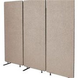 Visionchart ZIP Acoustic - 3 Panel Divider Screen - 1830W x 28D x 1650mmH Sand