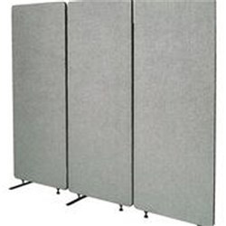 Visionchart ZIP Acoustic - 3 Panel Divider Screen - 1830W x 28D x 1650mmH Silver