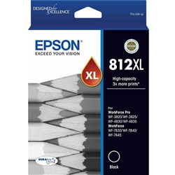  Epson 812XL DURABrite Ultra Ink Cartridge High Yield Black 