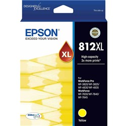  Epson 812XL DURABrite Ultra Ink Cartridge High Yield Magenta 
