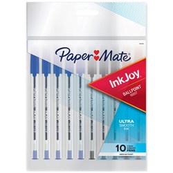  Papermate 100ST Inkjoy Ballpoint Pen Capped Business Assorted Pack of 10 
