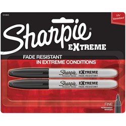  Sharpie Extreme Permanent Markers 1.0mm Fine Black Pack of 2 