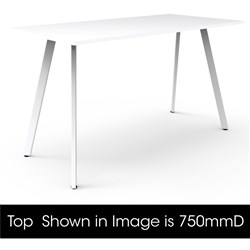  Rapidline Eternity High Bar Table 1800W x 900D x 1050mmH White Top White Frame 