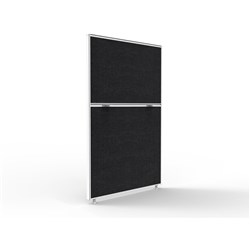  Rapidline SHUSH30+ Screen 750W x 30D x 1200mmH White Frame Black Pinnable Fabric 