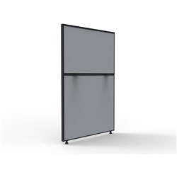  Rapidline SHUSH30+ Screen 750W x 30D x 1200mmH Black Frame Grey Pinnable Fabric 