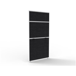  Rapidline SHUSH30+ Screen 750W x 30D x 1500mmH White Frame Black Pinnable Fabric 