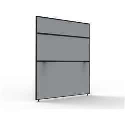  Rapidline SHUSH30+ Screen 1200W x 30D x 1500mmH Black Frame Grey Pinnable Fabric 