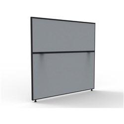  Rapidline SHUSH30+ Screen 1500W x 30D x 1200mmH Black Frame Grey Pinnable Fabric 