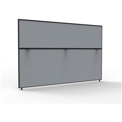  Rapidline SHUSH30+ Screen 1800W x 30D x 1200mmH Black Frame Grey Pinnable Fabric 