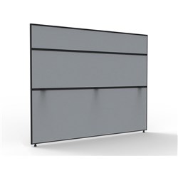  Rapidline SHUSH30+ Screen 1800W x 30D x 1500mmH Black Frame Grey Pinnable Fabric 