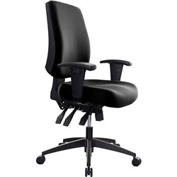  Buro Tidal Mid Back Office Chair With Arms Black Fabric Seat and Back 