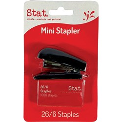  Stat Mini 26/6 Stapler with Staples 0 