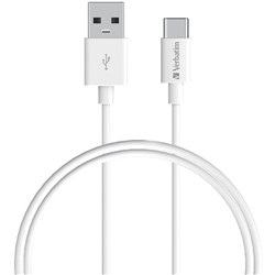  Verbatim Charge & Sync USB-C Cable 1 Metre White 