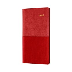  Collins Vanessa Slimline Diary B6/7 Week To View Landscape Red 