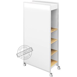 Visionchart Whiteboard Huddle Mobile Storage 840W x 374D x 1800mmH White 