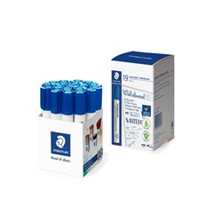  Staedtler Lumocolor Whiteboard Marker 351 Bullet Point Dry Safe Ink Blue Cup of 19 