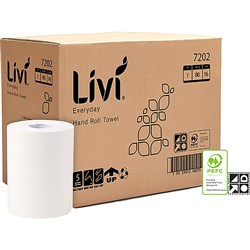  Livi Everyday Hand Towel Roll 1 Ply 80m Carton Of 16 0 
