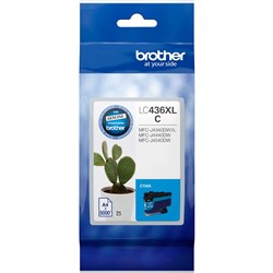  Brother LC-436XLC Ink Cartridge High Yield Cyan 
