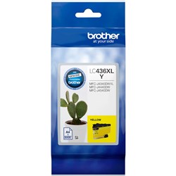  Brother LC-436XLY Ink Cartridge High Yield Yellow 