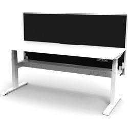  Rapidline Boost+ Single Sided Workstation + Screen + Tray 1800Wx750Dx1330mmH White/White 