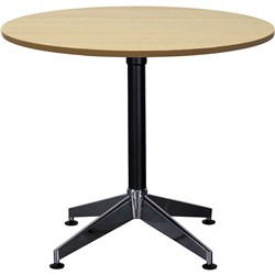  Rapidline Typhoon Round Table 1200D x 730mmH Oak Top Black Base 