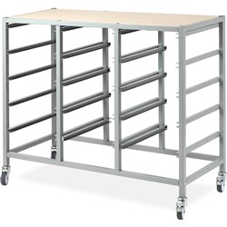  Visionchart Creative Kids Mobile Storage Trolley Only 1100Wx440Dx920mmH 15 Bay Grey 