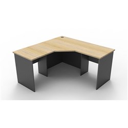  Rapidline Rapid Worker Corner Workstation 1500/1500W x 600D x 730mmH Oak And Ironstone 