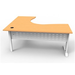  Rapidline Rapid Span Corner Workstation 1800/1500W x 700D x 730mmH Beech/White 