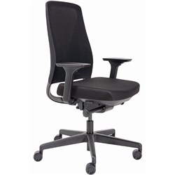  Buro Konfurb Sense Ergonomic Office Chair With Arms Black Fabric Seat And Back 