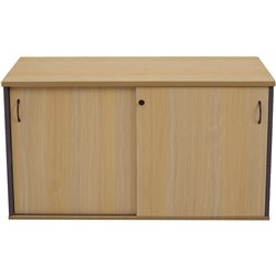  Rapidline Credenza Sliding Doors 1800W x 450D x 730mmH Oak And Ironstone 