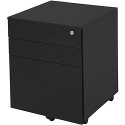 Rapidline Go Steel Mobile Pedestal 2 Drawer 1 File 460W x 472D x 610mmH Black 