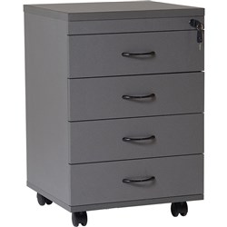  Rapidline Rapid Worker Mobile Pedestal 4 Drawer 465W x 447D x 690mmH Ironstone 