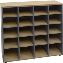 Rapid Pigeon Storage Unit 1040Hx1040Wx380mmD Natural Oak and Ironstone