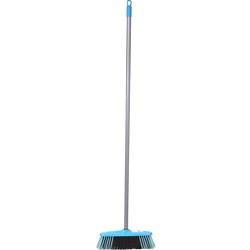  Cleanlink Indoor Broom With Metal Handle Blue 0 