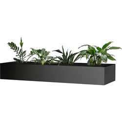  Rapidline Go Steel Perforated Planter Box 1530W x 473D x 230mmH Black 